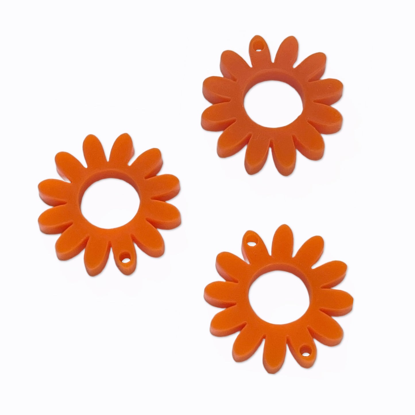8 flower 12 petal links, 2cm