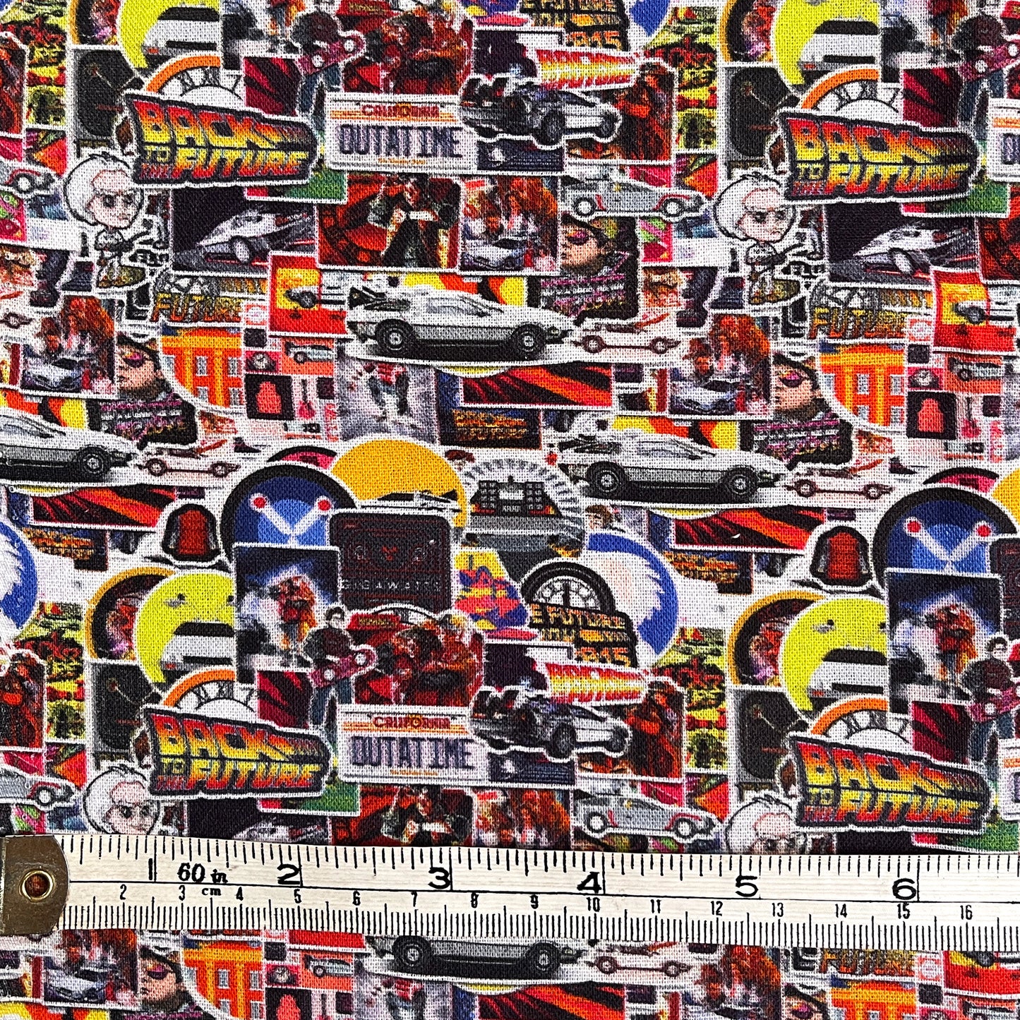 Back to the future 100% cotton fabric