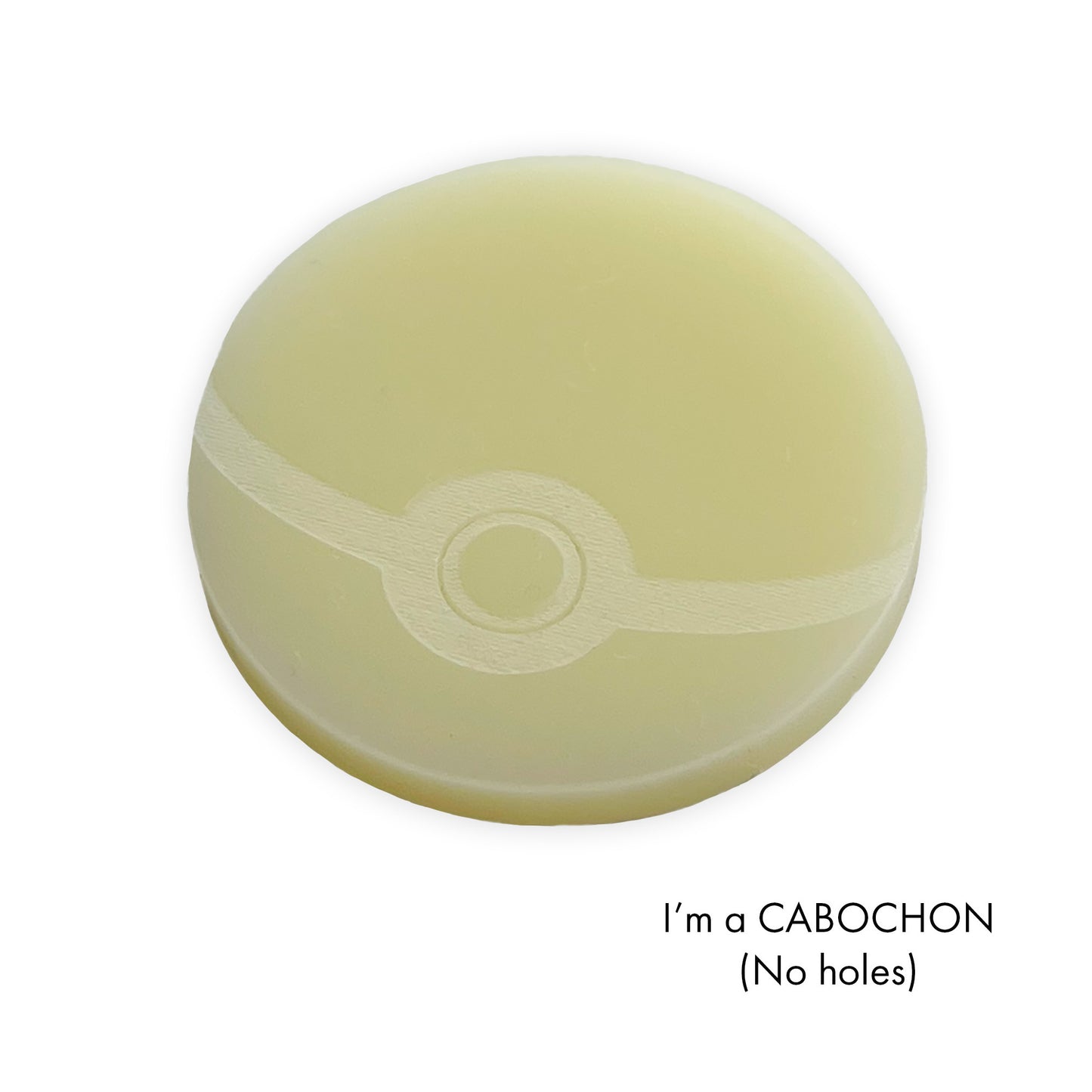 Cabochon Pokemon Pokeball laser cut