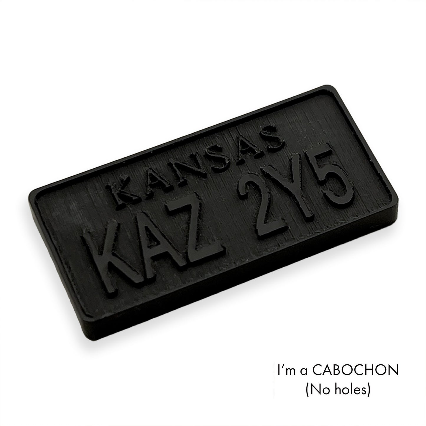 Cabochon Supernatural Impala licence plate laser cut