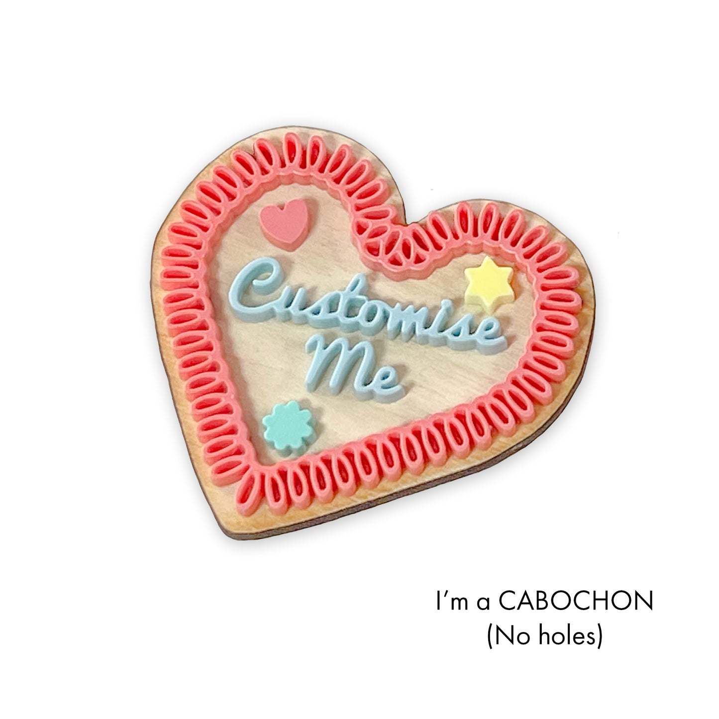Cabochon custom gingerbread Lebkuchenherzen deluxe