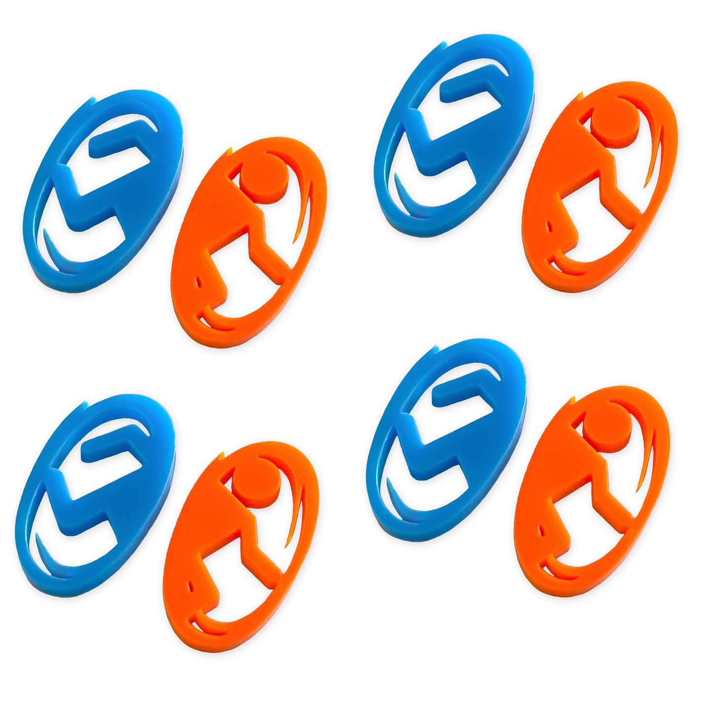8 Portal game cabochons, laser cut
