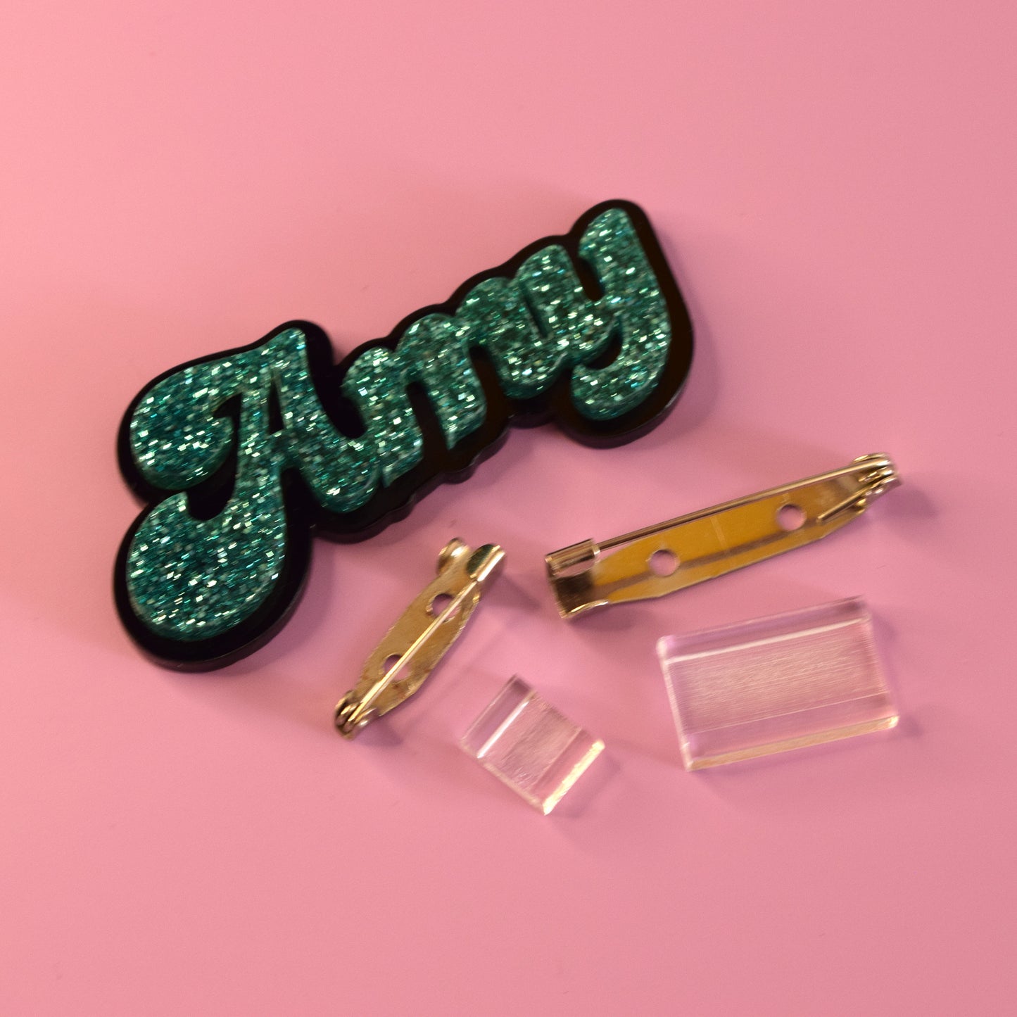 Candy custom word brooch kit