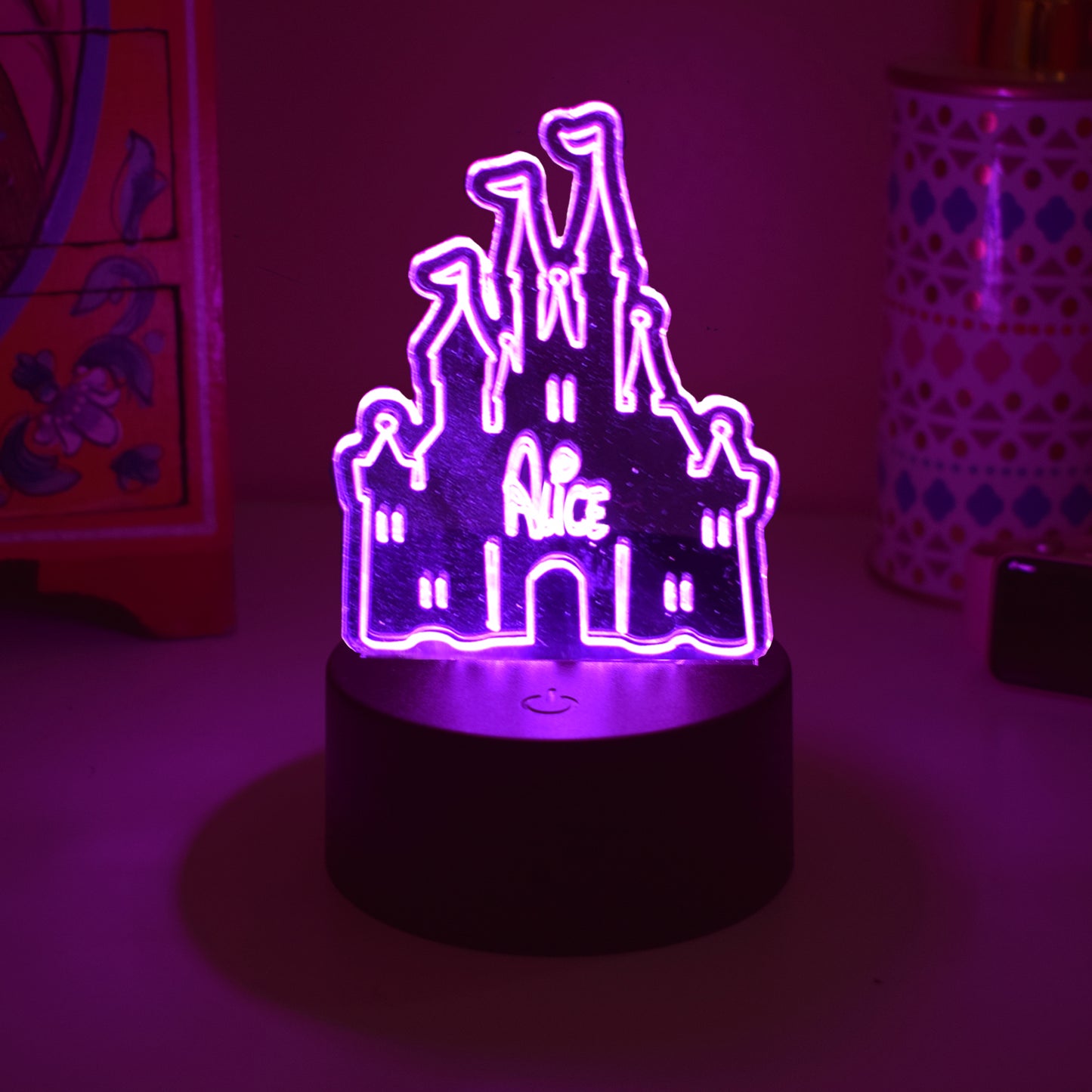 Princess castle custom colour change lamp & remore control
