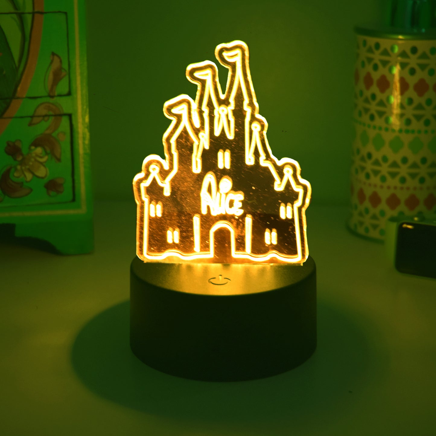 Princess castle custom colour change lamp & remore control