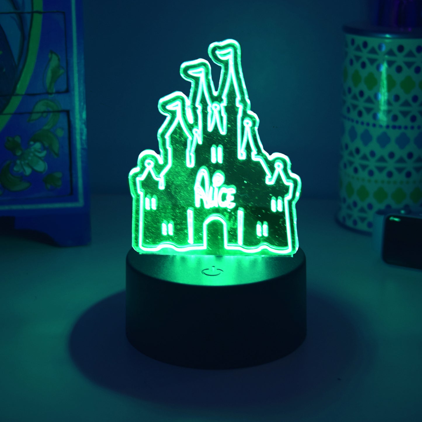 Princess castle custom colour change lamp & remore control