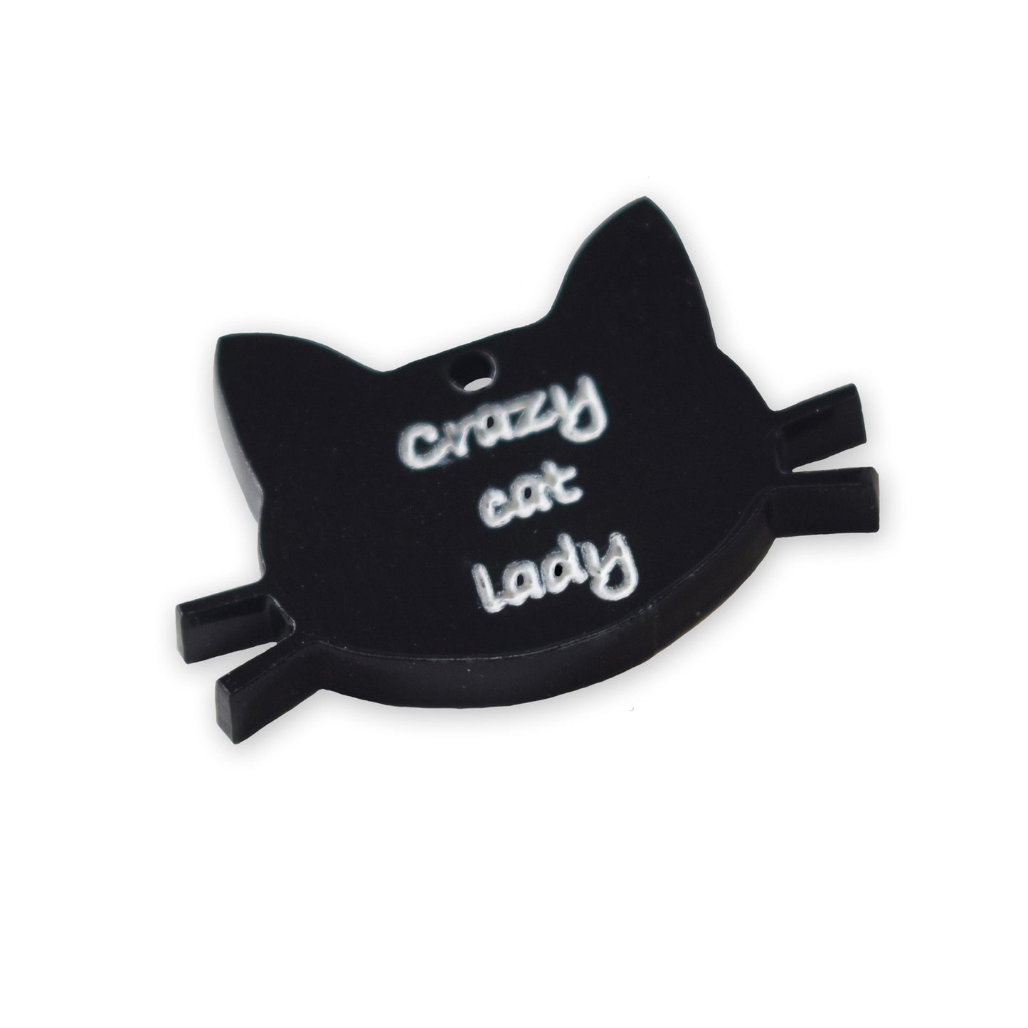 Crazy cat lady laser cut engraved charm