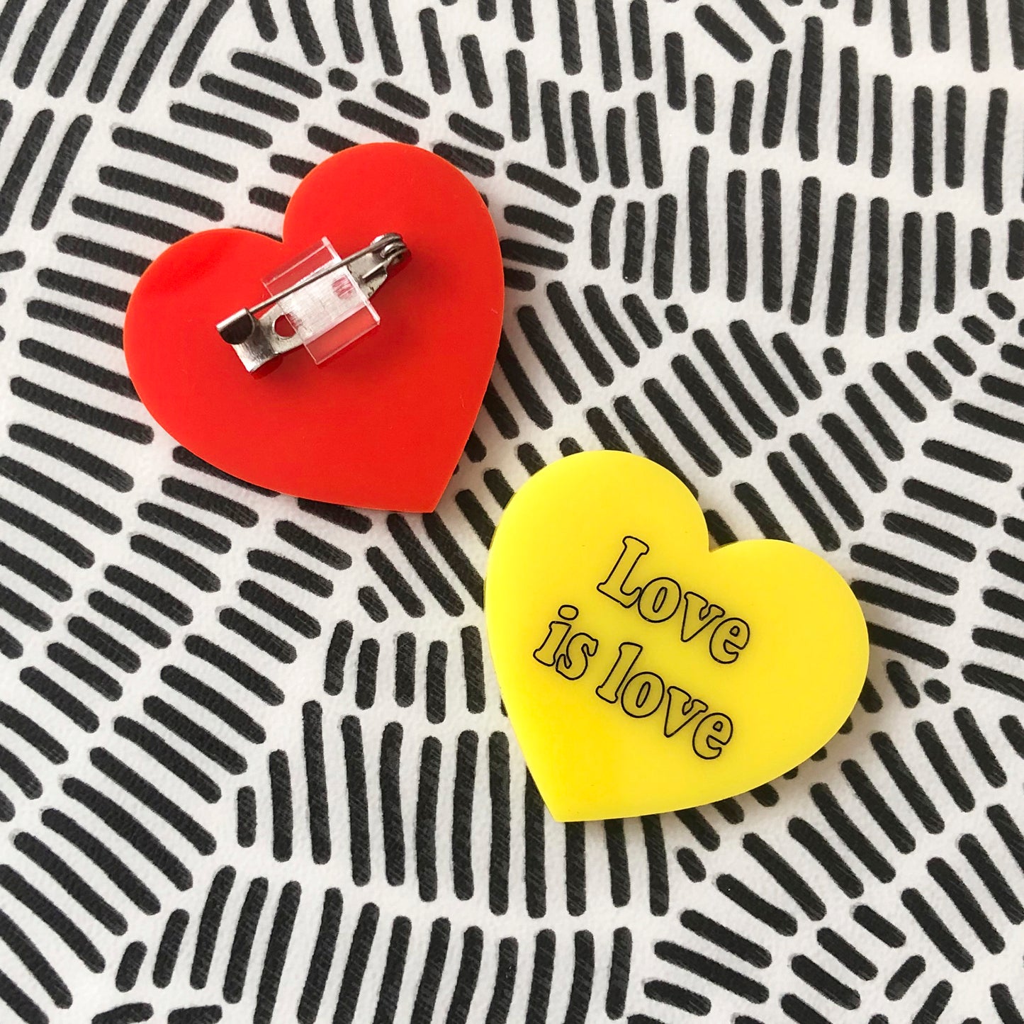 Custom 'Heart' engraved word brooch kit