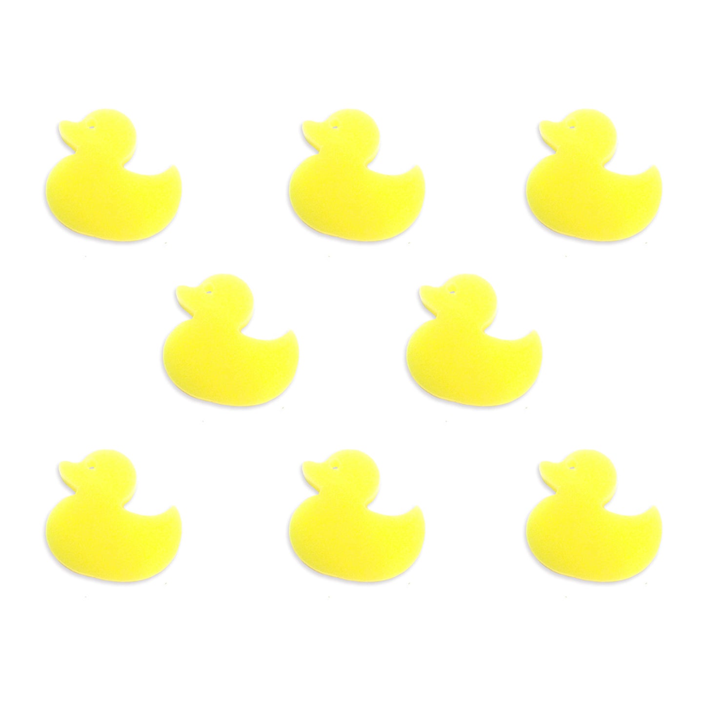 8 duck cabochons, laser cut