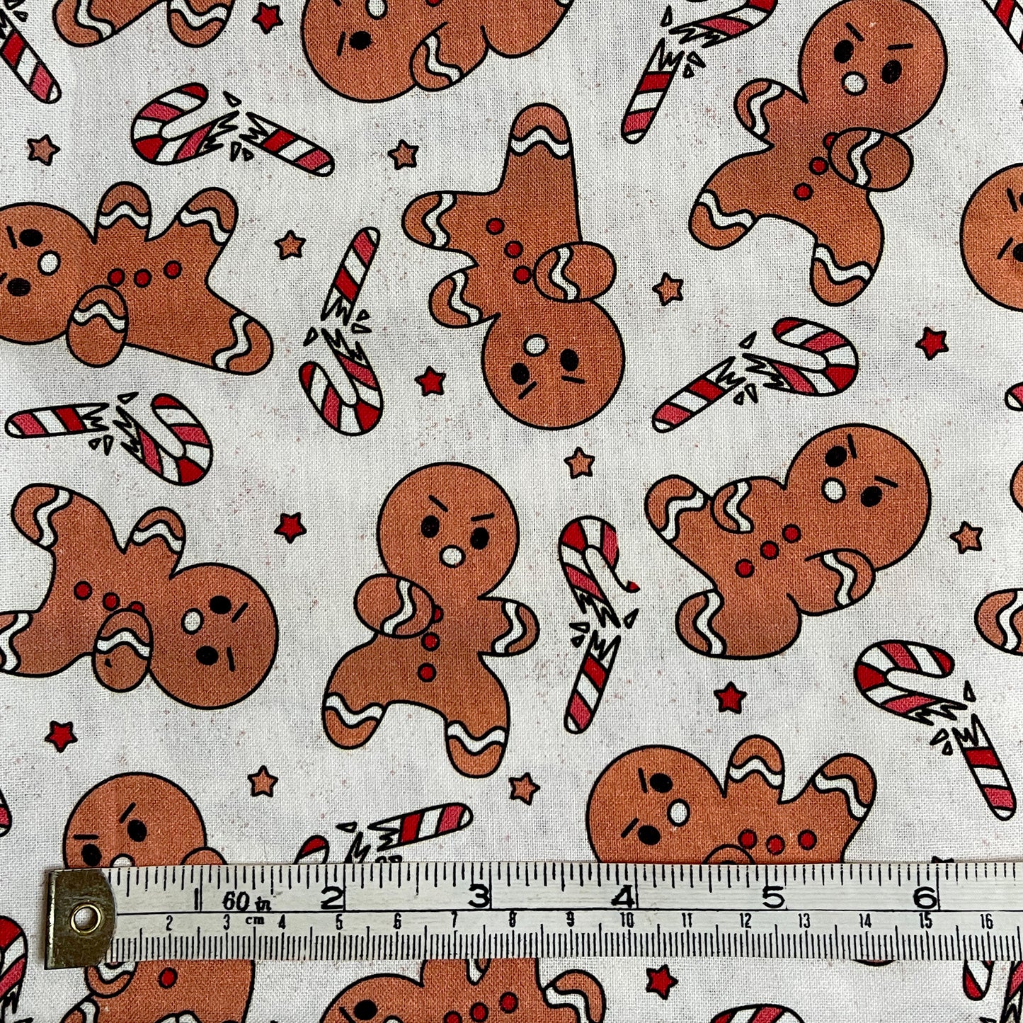 Gingerbread man 100% cotton fabric