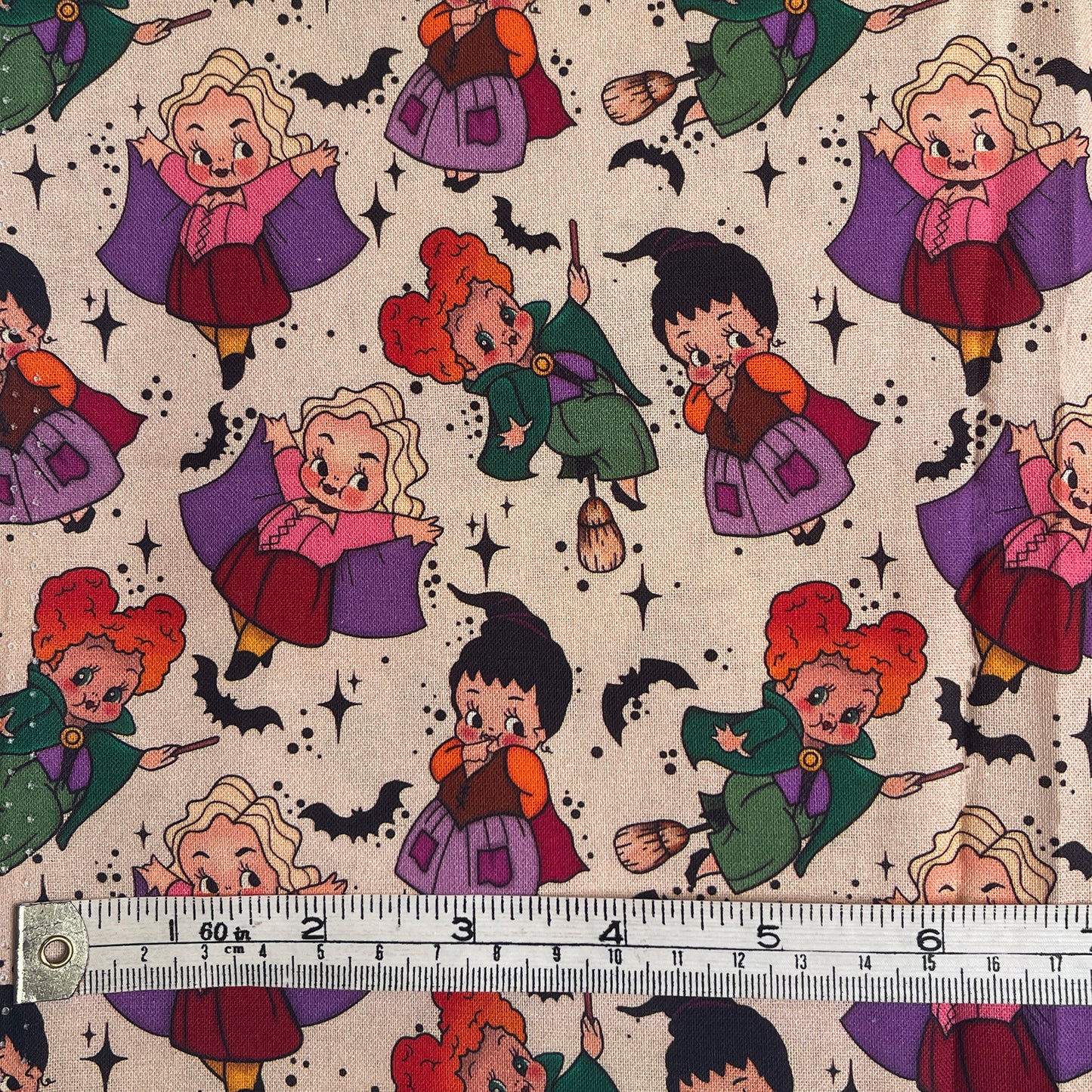 Hocus Pocus chibi 100% cotton fabric