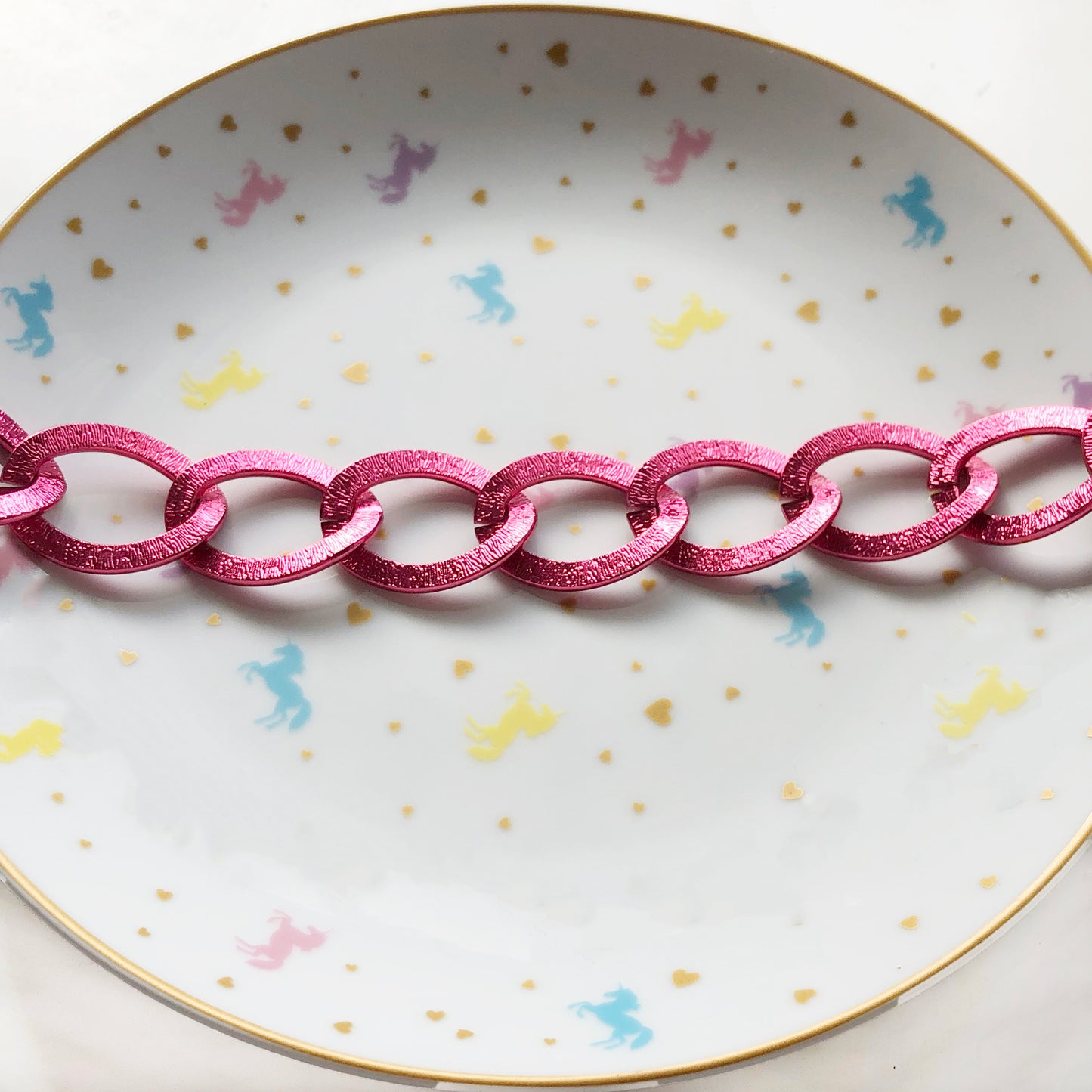 1m super chunky pink chain