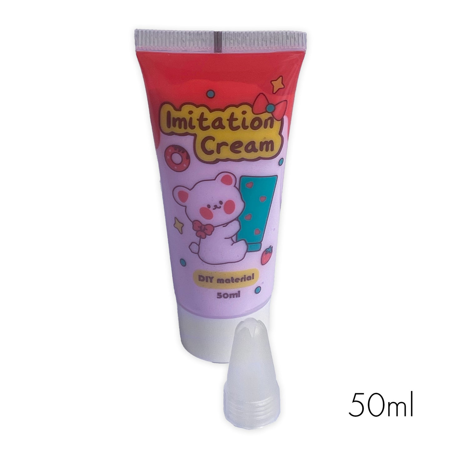50ml Lilac decoden cream tube, with 3 icing tips