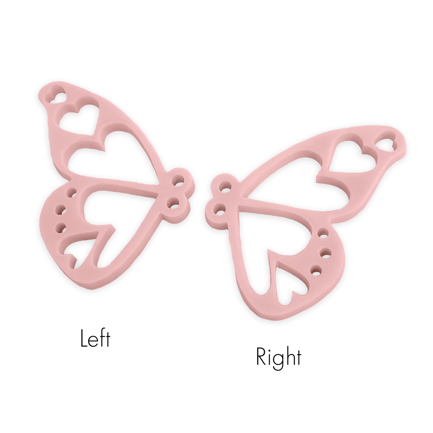 Looped Butterfly wing laser cut charm, Left or Right