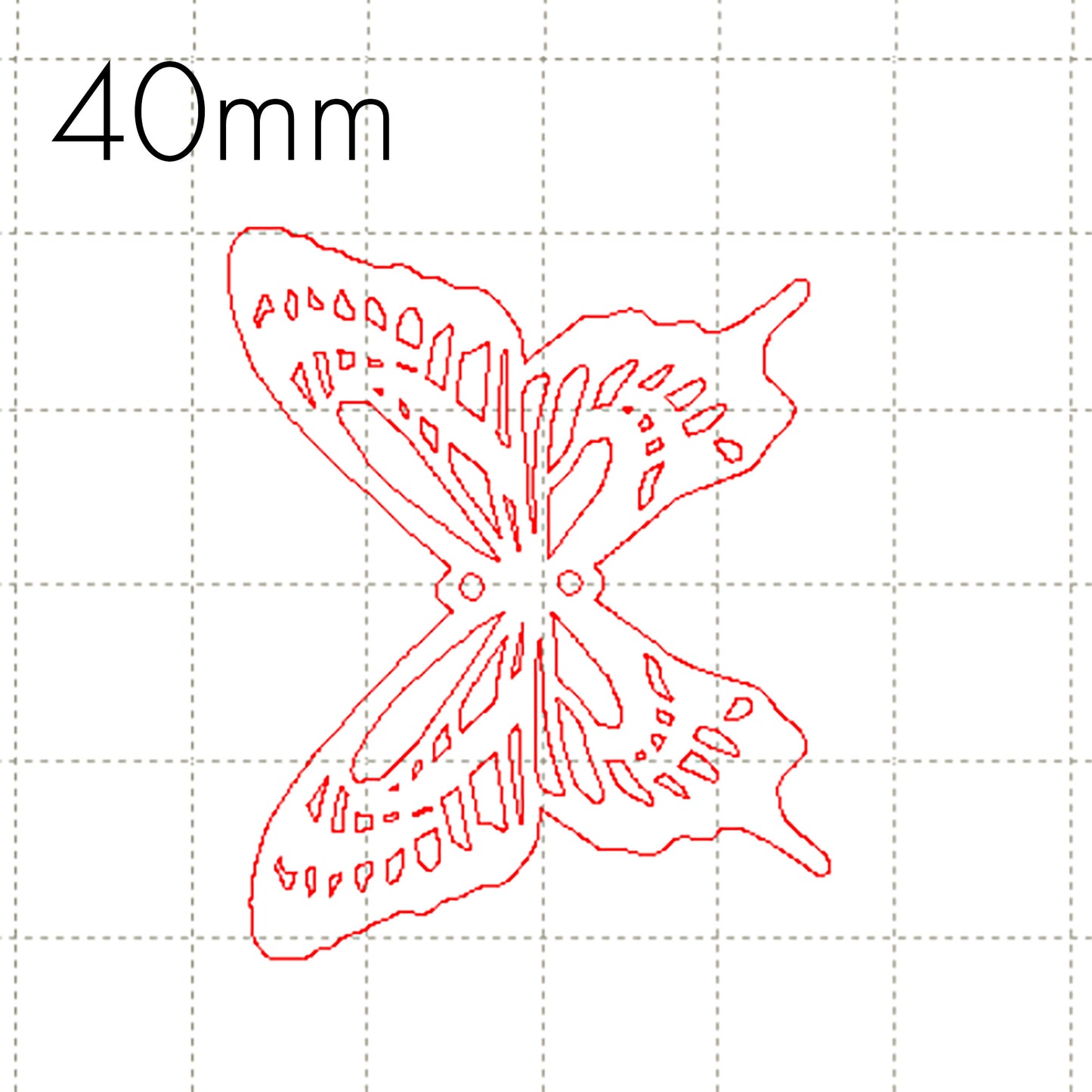 *MP*C* 40MM Butterfly wings (JOINED) link charm