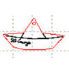 *MP*C* Georgie boat charm, 3cm