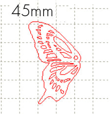 *MP*C* Butterfly LEFT wing, 45mm