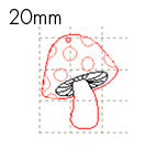*MP*C* Small Mushroom charm, 20mm