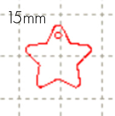 *MP*C* Star rounded, 1 hole, 15mm