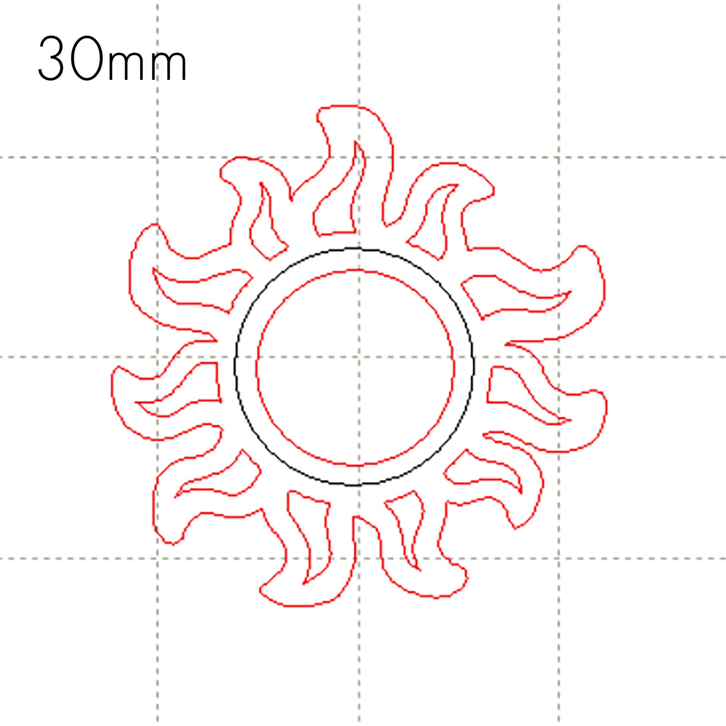 *MP*C* Sun charm, 30mm