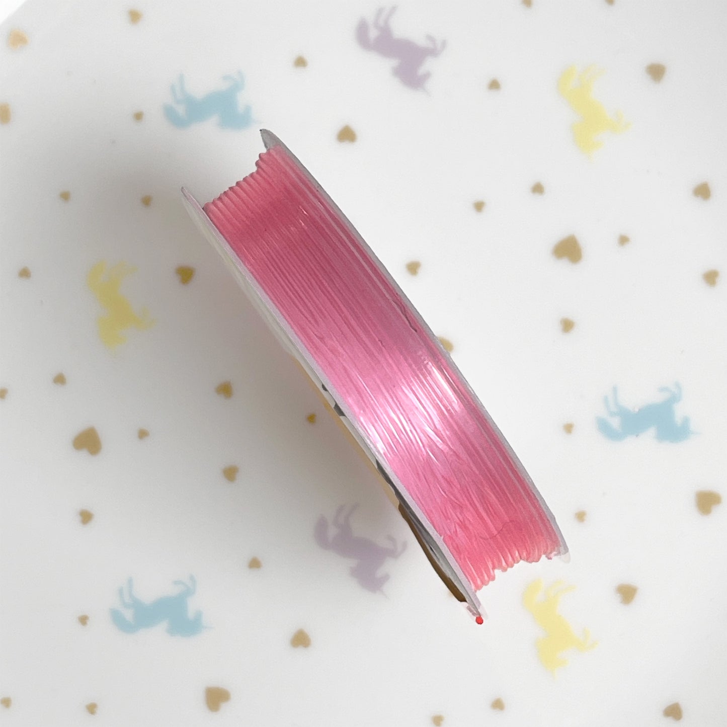 5M Mid pink transparent elastic (1mm thick)