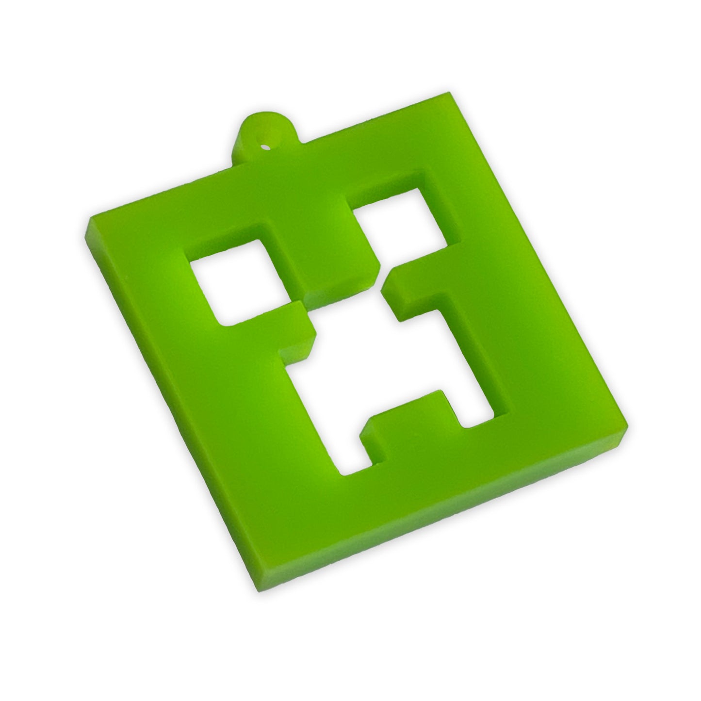 Pixel Creeper laser cut charm