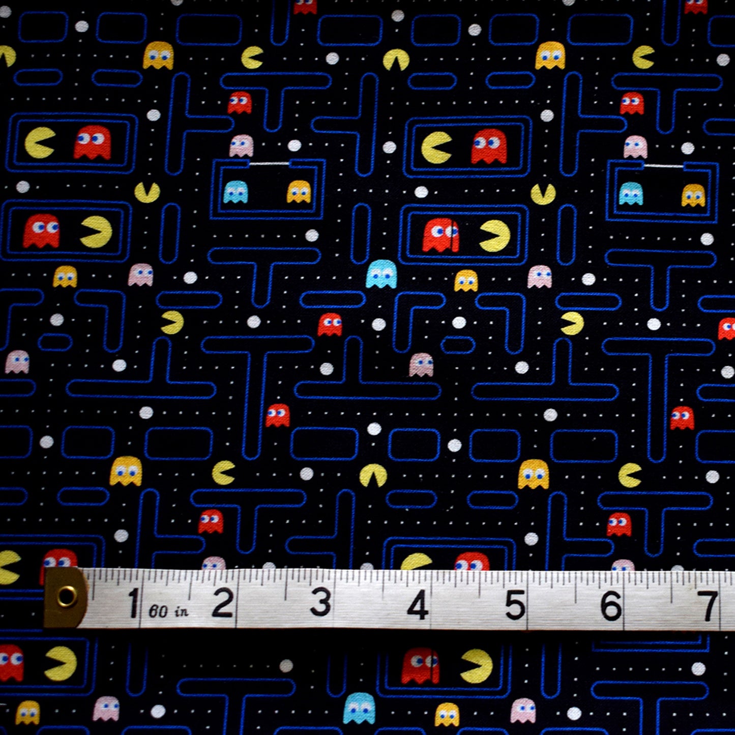 Large offcut Pacman fabric