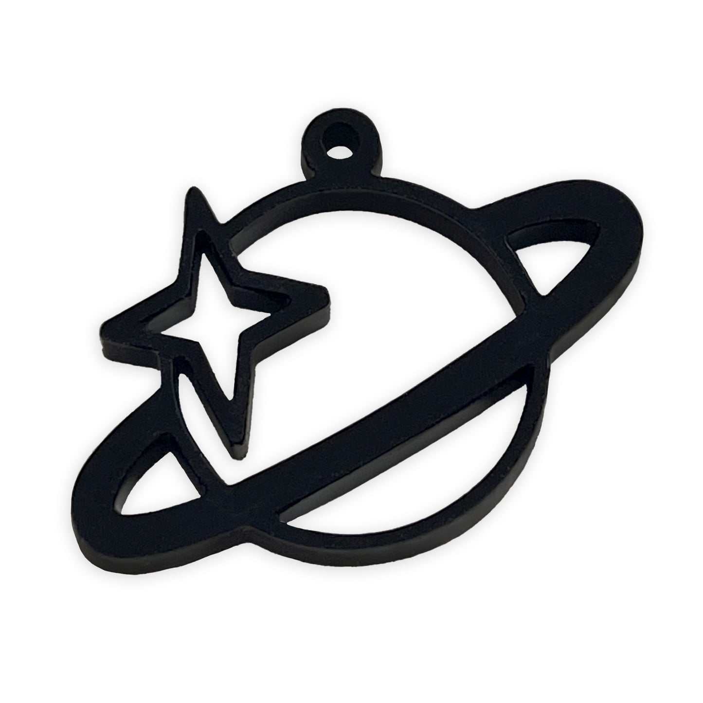 Planet star UV resin bezel charm