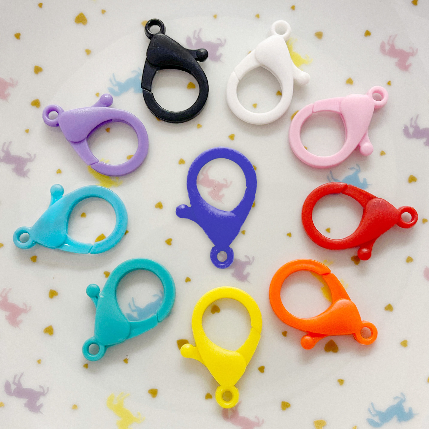 1 x Plastic lobster clasp or keyring, Large