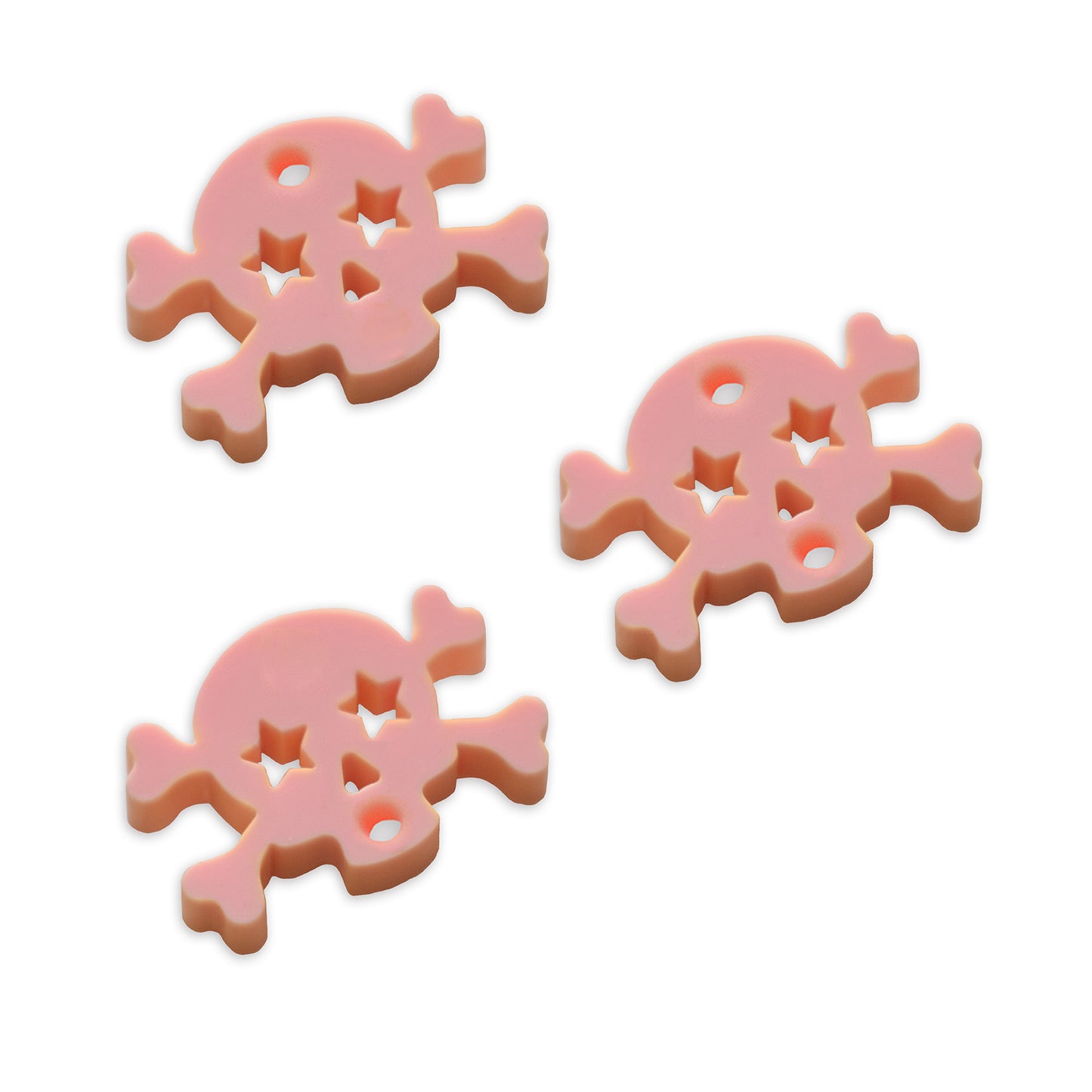 8 Star skull link shapes, 2cm