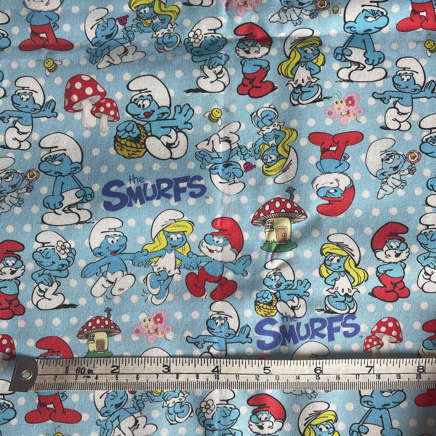 Smurfs cartoon 100% cotton fabric