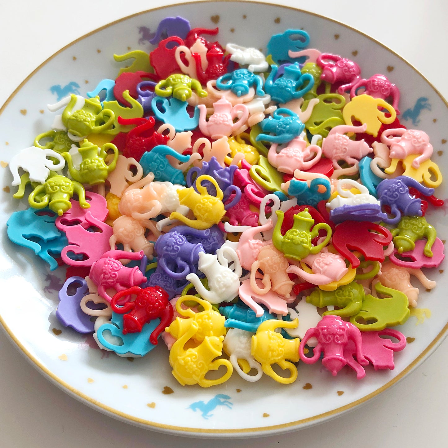 10 x Teapot resin charms or Cabochons