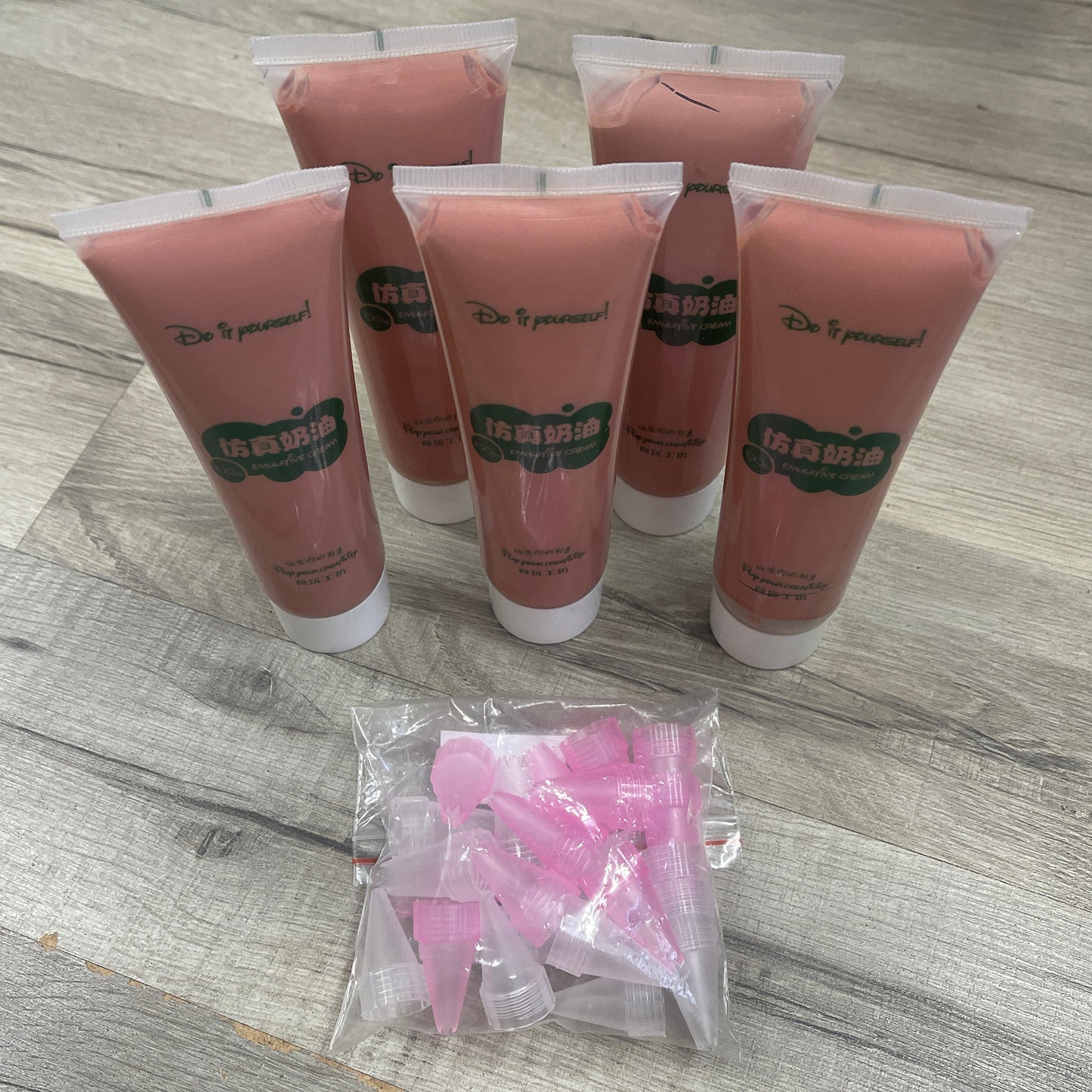 5 x Chocolate decoden cream, 100ml tubes with icing tips WHOLESALE