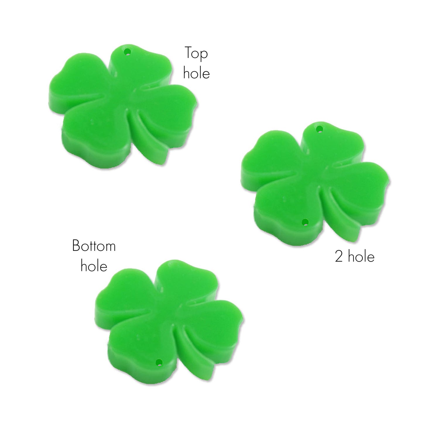 8 Clover link shapes, 2cm