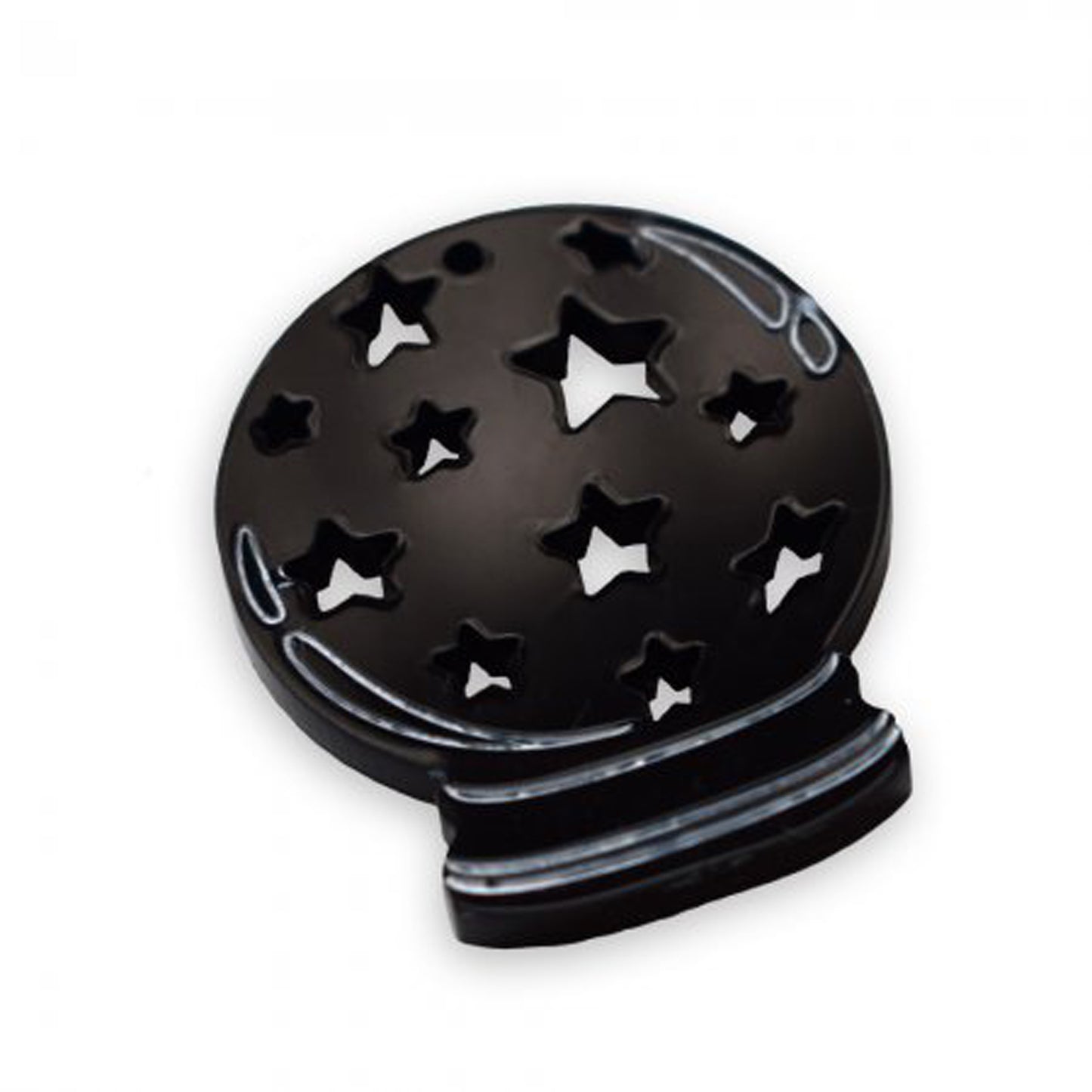 Fortune crystal ball laser cut charm