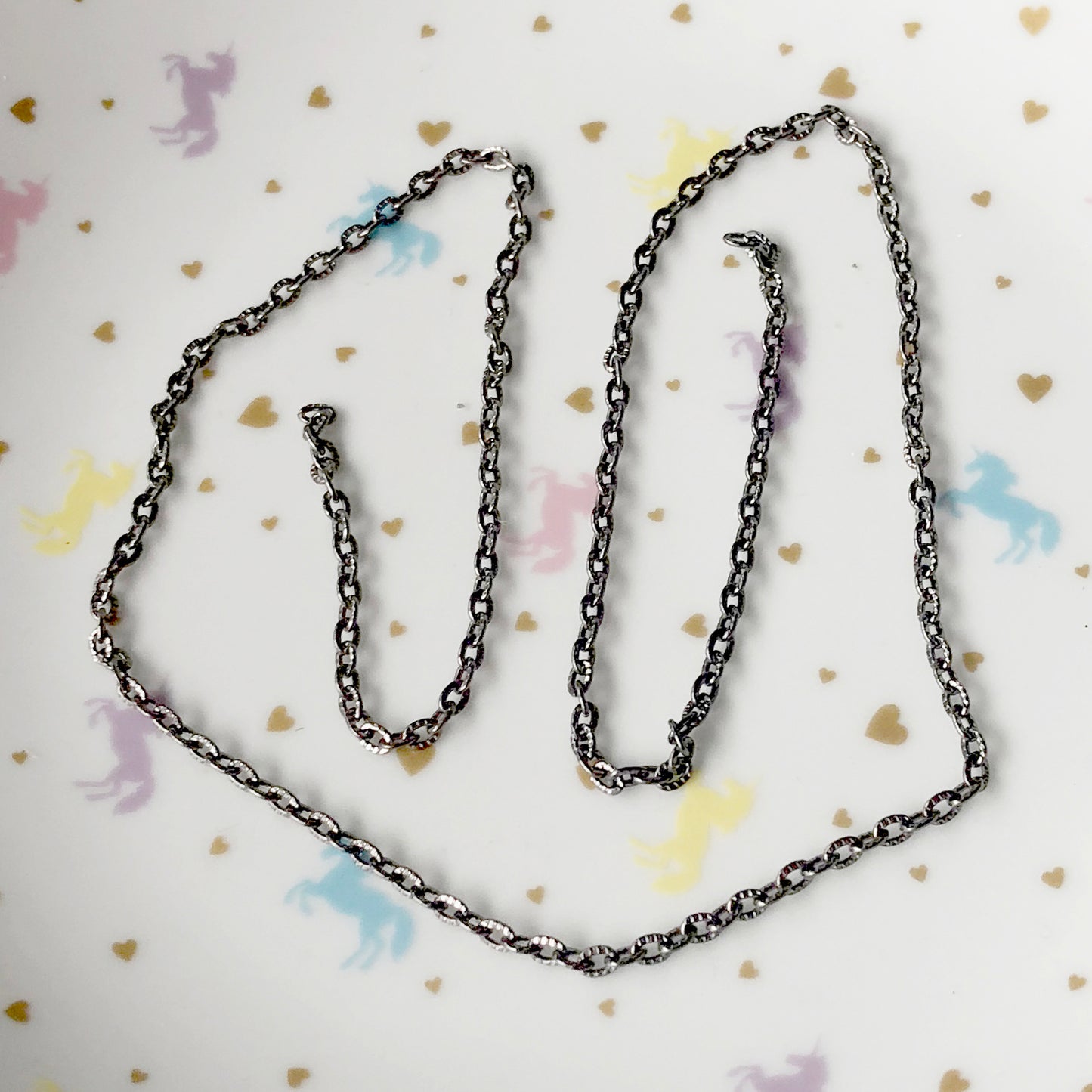 1m gun metal chain