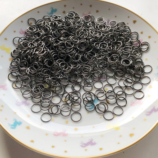 10mm (1mm thickness) gun metal jump rings, choose amount