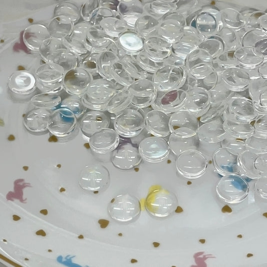 20 round glass cabochons 12mm, clear