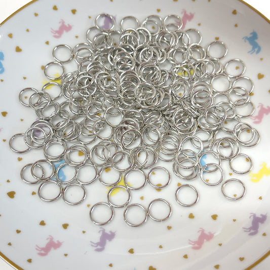 50 x 12mm silver colour LARGE jump rings