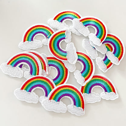 13 x Rainbow sew on patch 5.5cm x 4cm