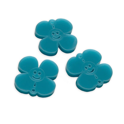 8 Smile 4 petal flower links, 2cm