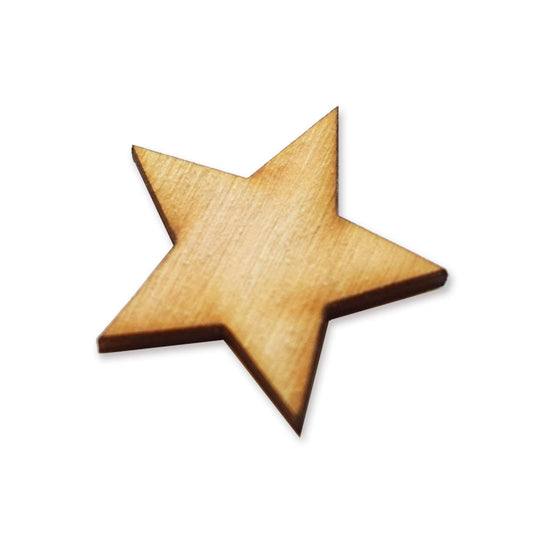 Star shape wood blank, in any size