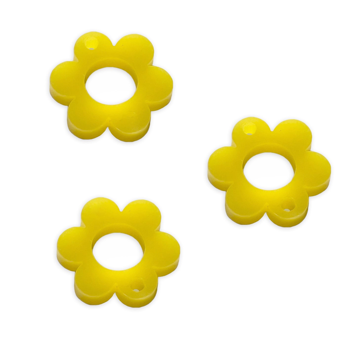 8  flower 6 petal links, 2cm