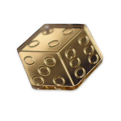 6 sided dice laser cut charm