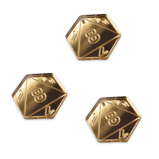 8 x 8 sided dice link shapes, 2cm