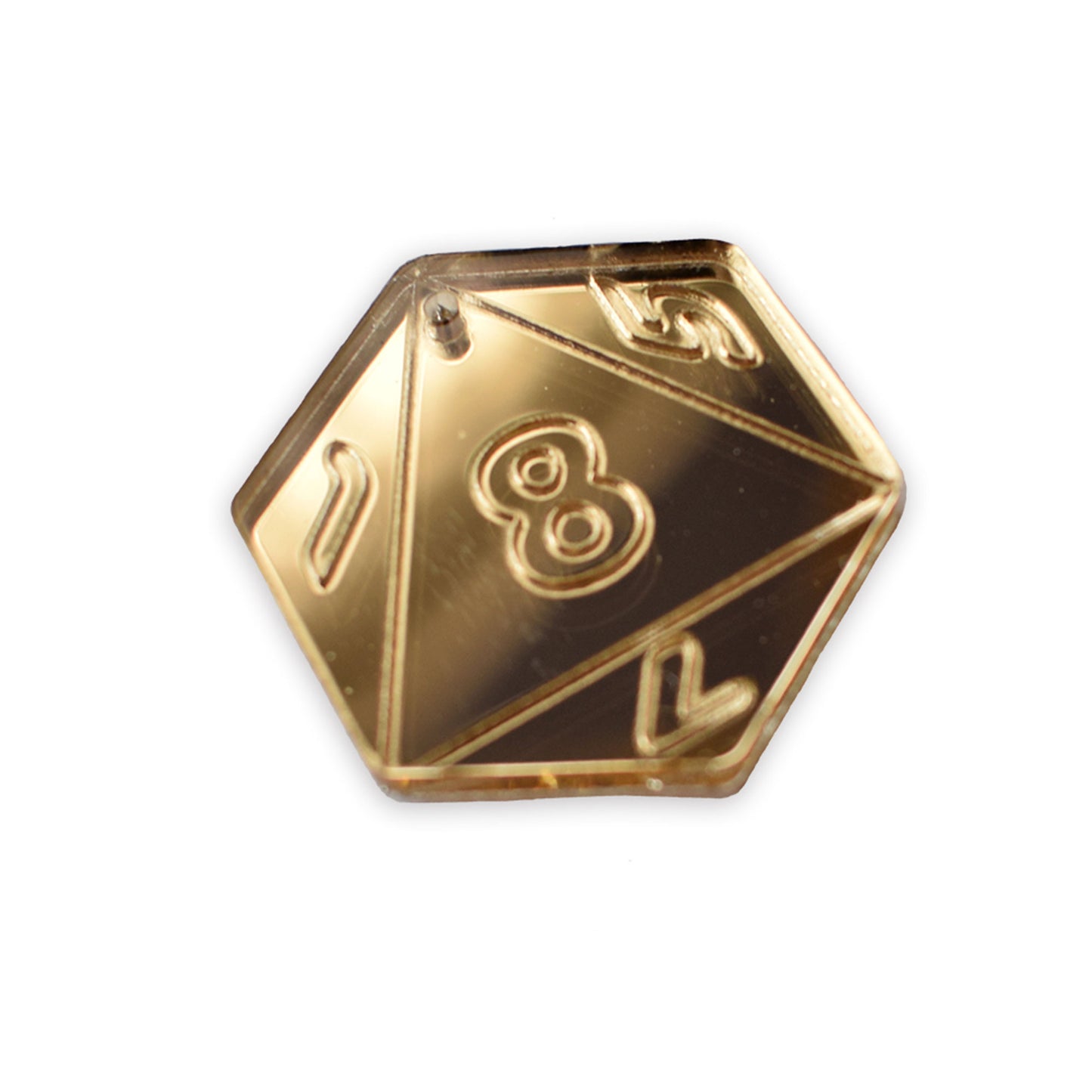 8 sided dice laser cut charm