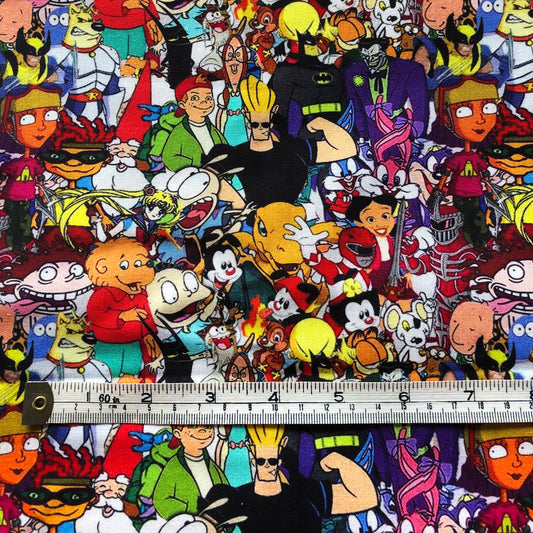 90s cartoon (Johnny Bravo) fabric offcut