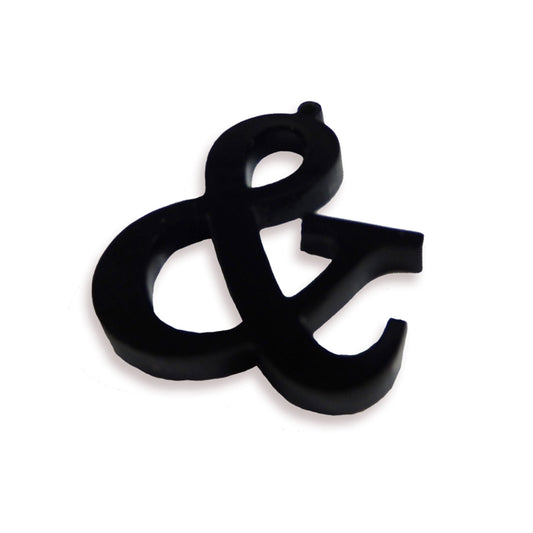 Ampersand laser cut charm