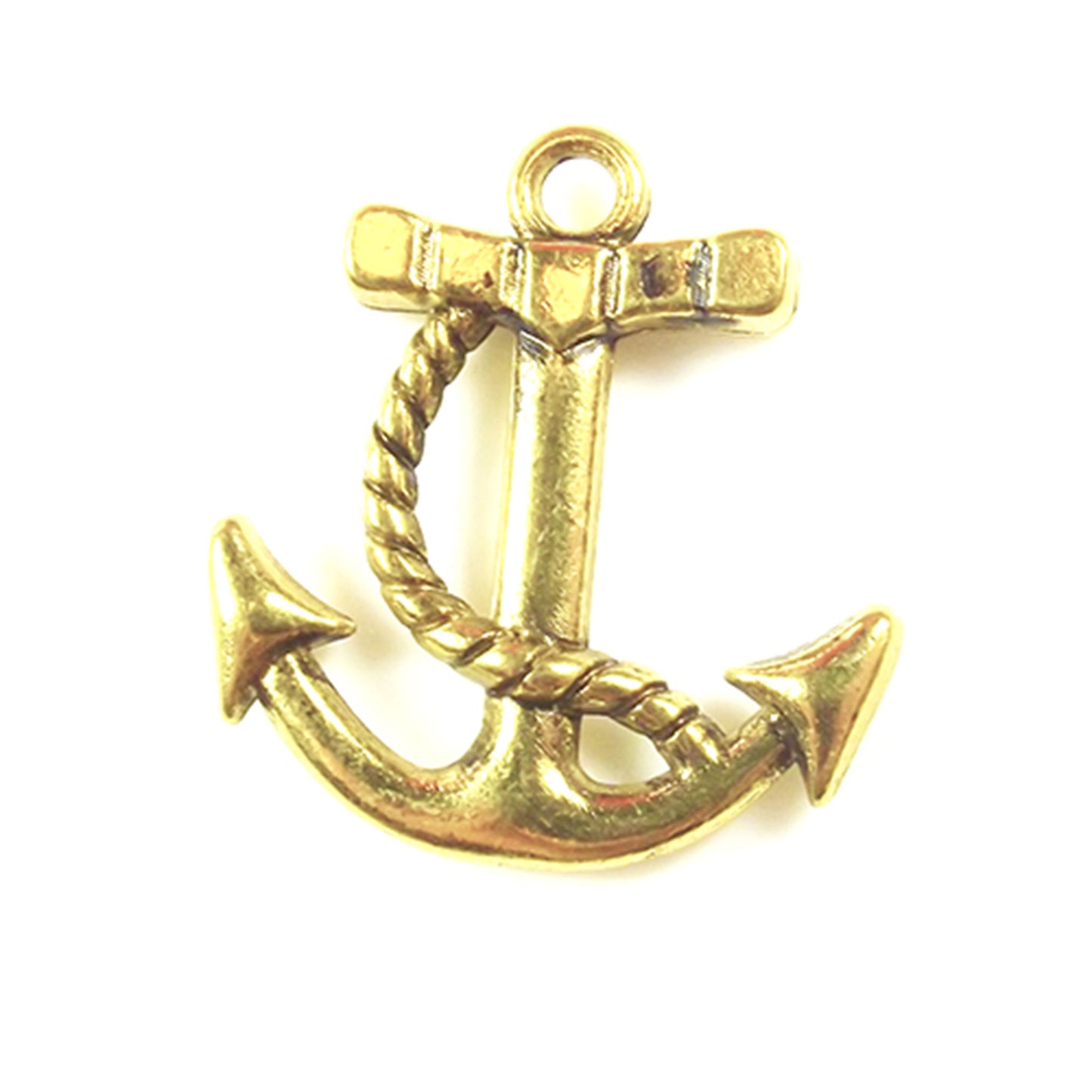 2 anchors with 3 hole design, gold colour