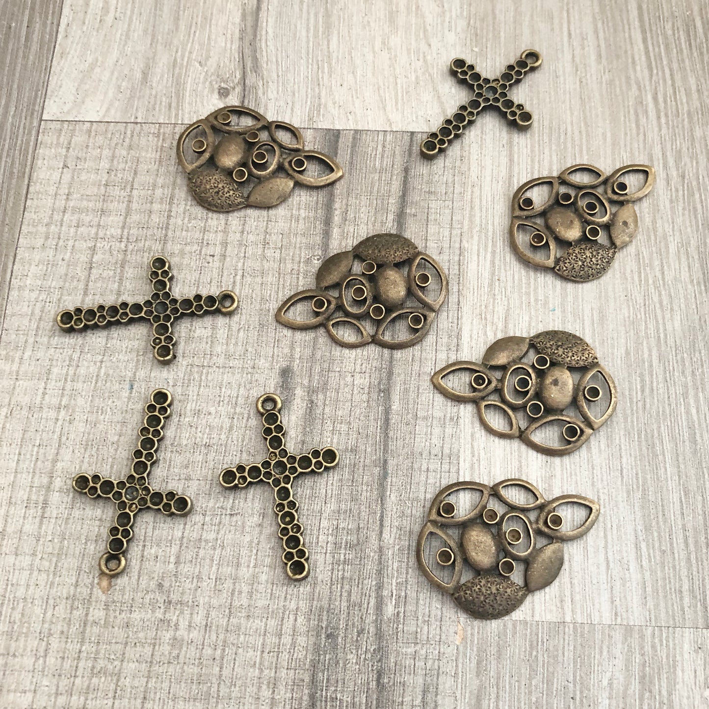 Antique bronze charm selection